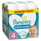 Mähkmed Pampers Active Baby, Monthly Pack, suurus 4, 9-14 kg, 180 tk hind ja info | Mähkmed | kaup24.ee