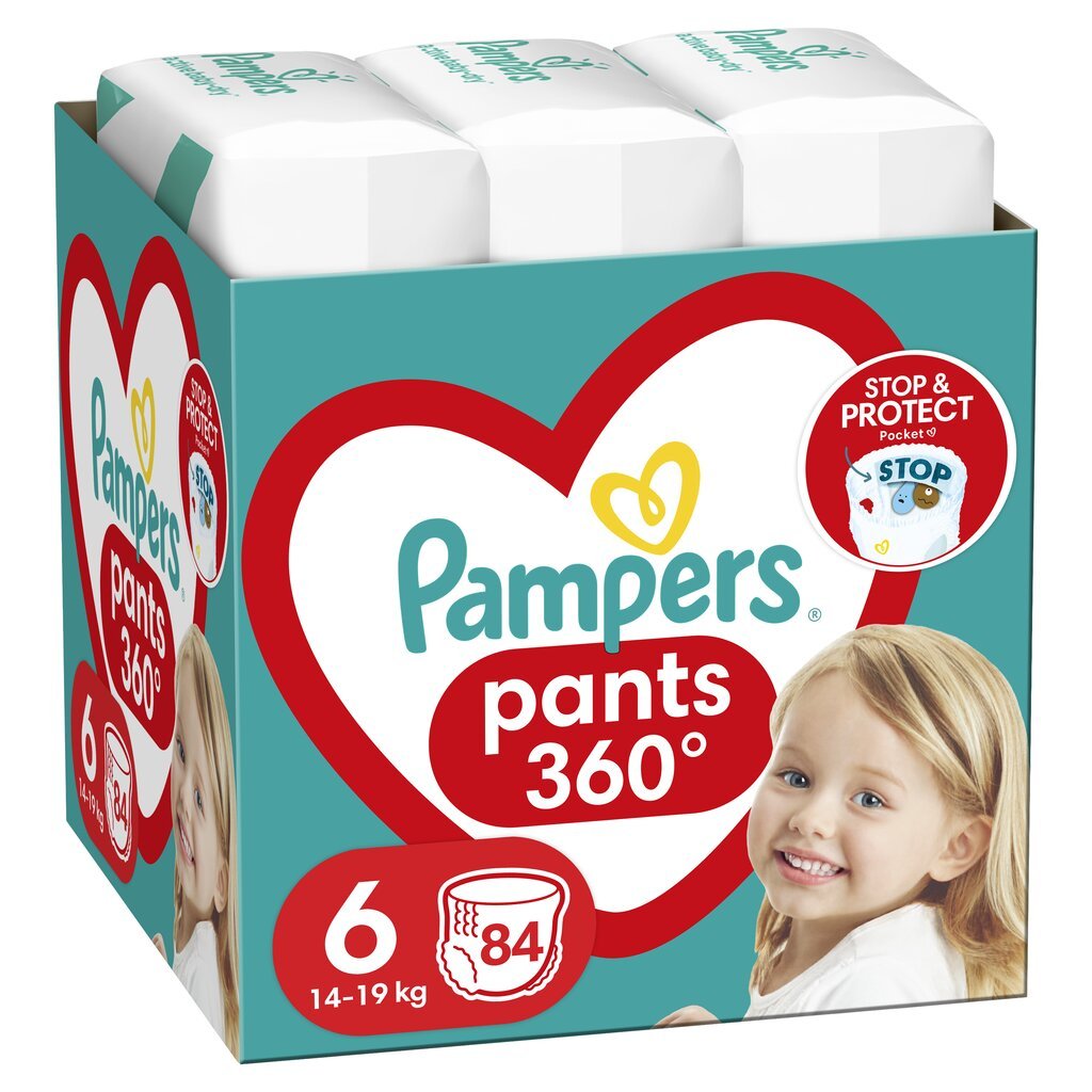 Püksmähkmed Pampers Pants, suurus 6, 84 tk, 15kg+ hind ja info | Mähkmed | kaup24.ee