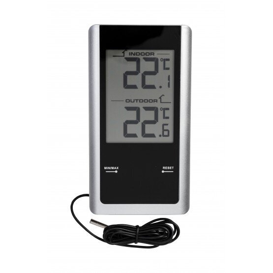Digitaalne termomeeter sise välis цена и информация | Mõõdikud (niiskus, temp, pH, ORP) | kaup24.ee