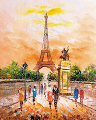 Maalimine numbrite järgi 40x50 cm "Eiffel Tower" цена и информация | Живопись по номерам | kaup24.ee