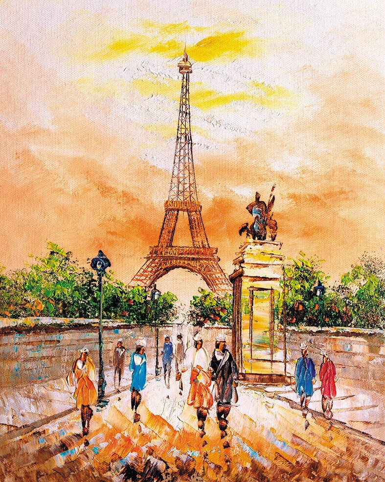 Maalimine numbrite järgi 40x50 cm "Eiffel Tower" hind ja info | Maalid numbri järgi | kaup24.ee