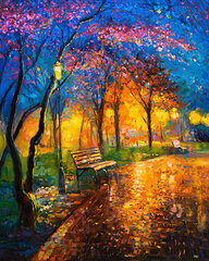 Maalimine numbrite järgi 40x50 cm "Autumn Evening" hind ja info | Maalid numbri järgi | kaup24.ee