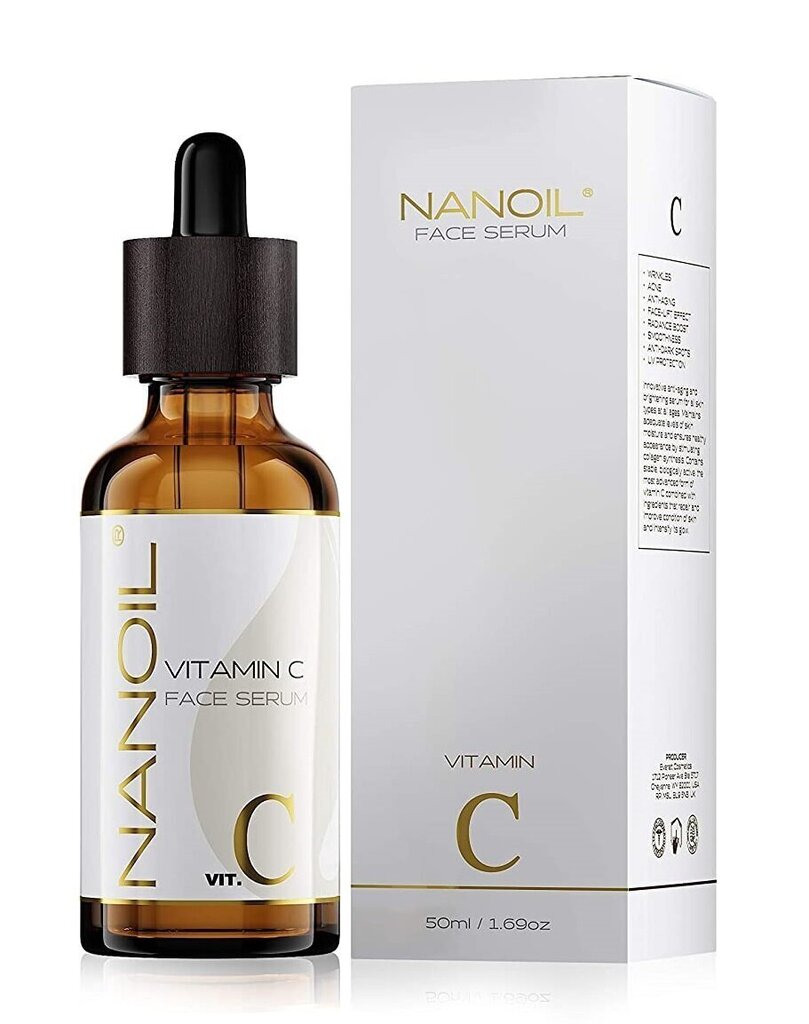 Näoseerum C-vitamiiniga Nanoil, 50 ml цена и информация | Näoõlid, seerumid | kaup24.ee