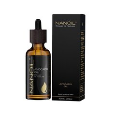 Keha ja juuste avokaadoõli Nanoil, 50 ml цена и информация | Сыворотки для лица, масла | kaup24.ee