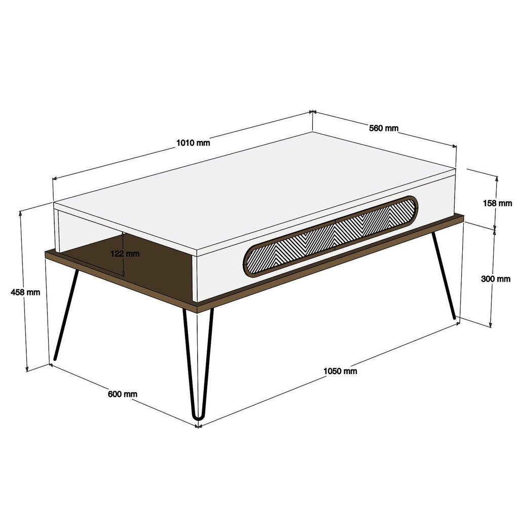 Diivanilaud Kalune Design 845, helepruun цена и информация | Diivanilauad | kaup24.ee