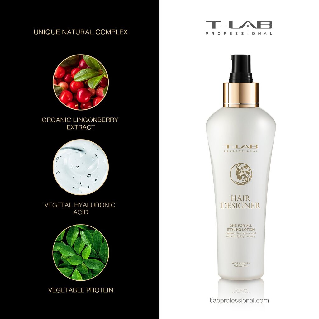 Kreem juuste kujundamiseks igat tüüpi soenguteks T-LAB Professional Hair Designer One-for-All Styling, 150 ml hind ja info | Viimistlusvahendid juustele | kaup24.ee