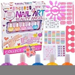 Набор смываемых лаков для ногтей MalPlay Nail Art, 5 шт. цена и информация | Косметика для мам и детей | kaup24.ee