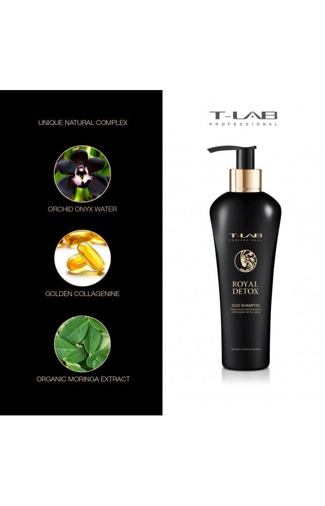 Detoksifitseeriv šampoon T-LAB Professional Royal Detox Duo 300 ml hind ja info | Šampoonid | kaup24.ee