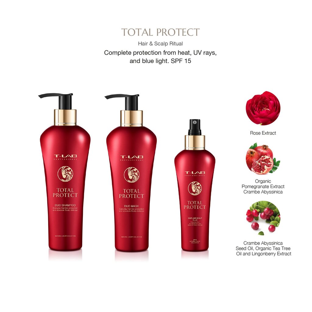 Vedelik värvitud või keemiliselt töödeldud juustele T-LAB Professional Total Protect Hair and Scalp Fluid, 150 ml hind ja info | Maskid, õlid, seerumid | kaup24.ee