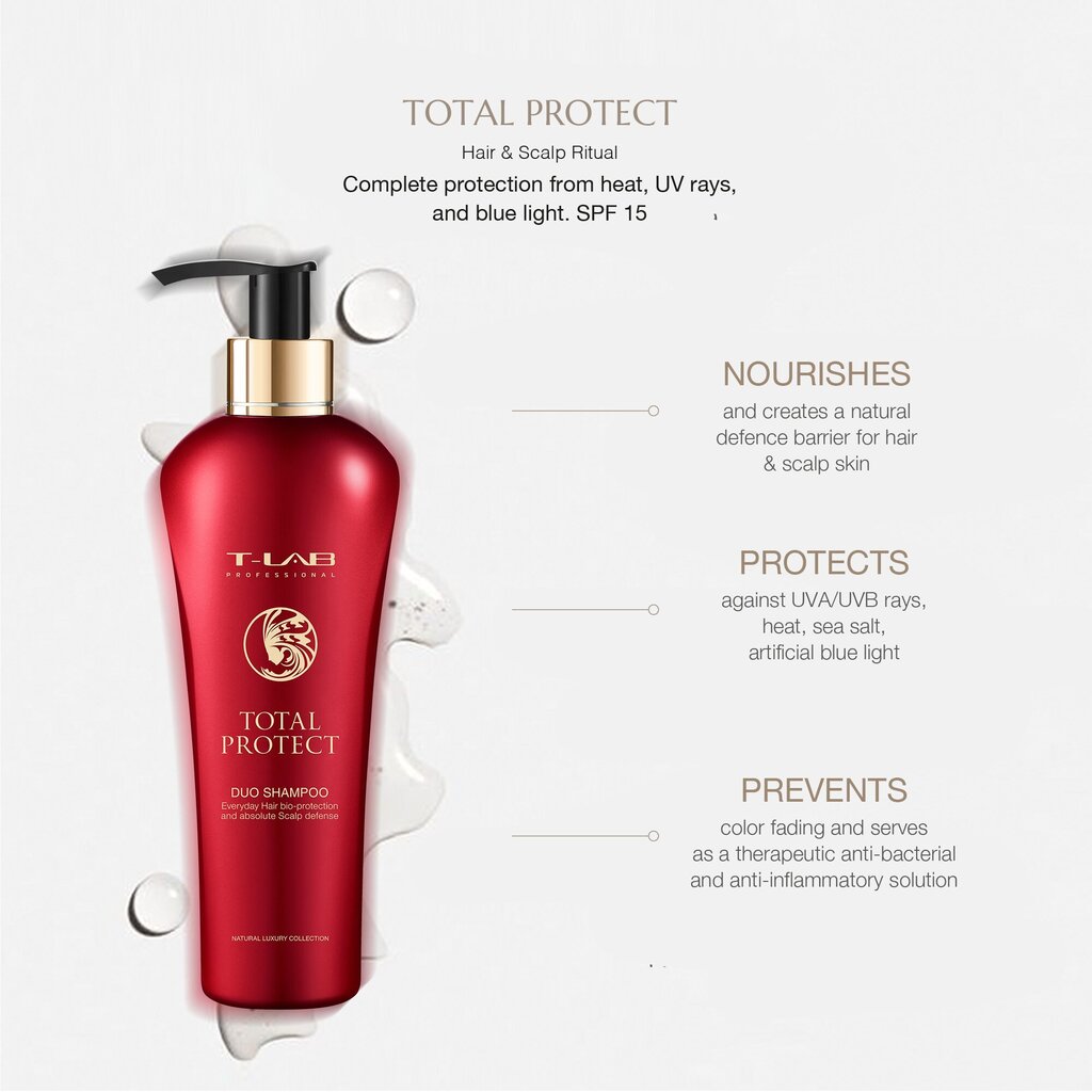 Vedelik värvitud või keemiliselt töödeldud juustele T-LAB Professional Total Protect Hair and Scalp Fluid, 150 ml цена и информация | Maskid, õlid, seerumid | kaup24.ee