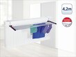 Seinale kinnitatav pesukuivatusrest Leifheit Quartett 42 Extendable Aluminium hind ja info | Pesukuivatusrestid ja aksessuaarid | kaup24.ee