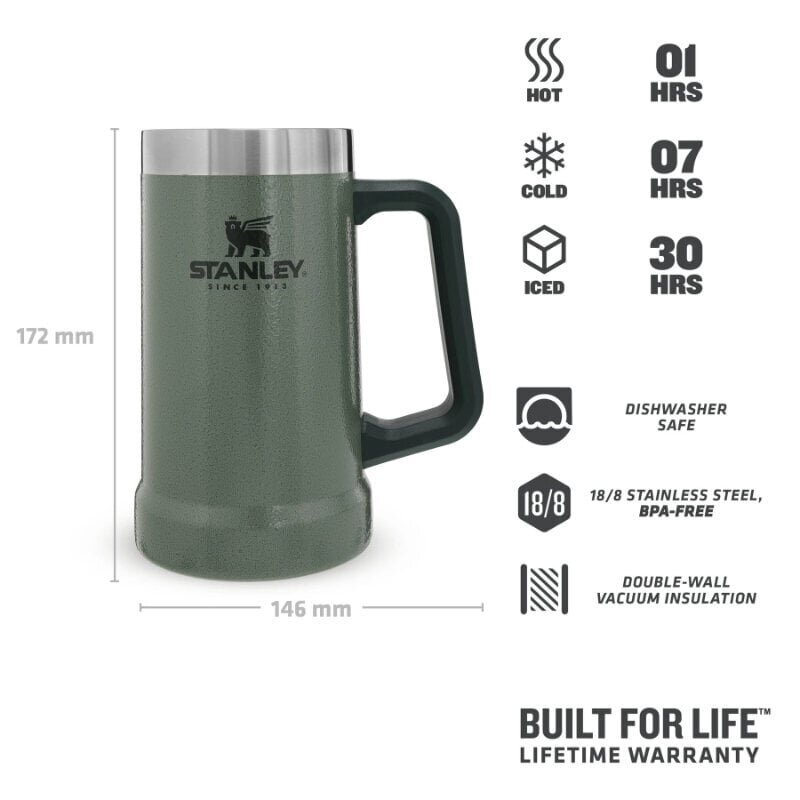 Õllekruus Adventure The Big Grip Beer Stein 0,7 l цена и информация | Termosed, termostassid | kaup24.ee