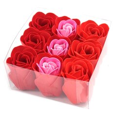 Мыльные розы в коробке, красные, 9 шт. цена и информация | Мыло | kaup24.ee