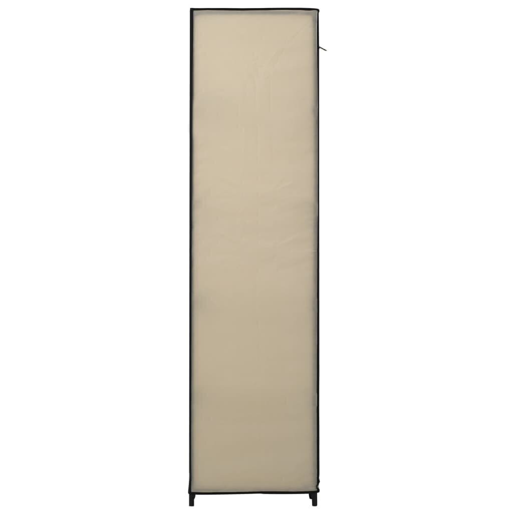 vidaXL kokkupandav riidekapp, kreemjasvalge, 110 x 45 x 175 cm, kangas hind ja info | Kapid | kaup24.ee