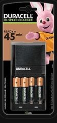 Laadija Duracell CEF27 (per 15 min) +2AA +2AAA цена и информация | Зарядные устройства для элементов питания | kaup24.ee