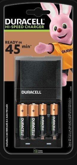 Laadija Duracell CEF27 (per 15 min) +2AA +2AAA hind ja info | Akulaadijad | kaup24.ee