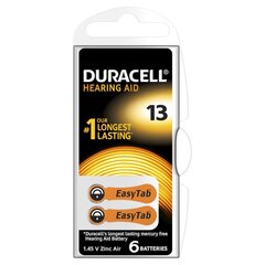 Duracell батарейки для слуховых аппаратов 13, 6 шт цена и информация | Батарейки | kaup24.ee