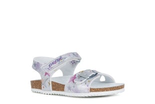 Tüdrukute sandaalid Geox ADRIEL GIRL, hõbedane цена и информация | Детские сандали | kaup24.ee