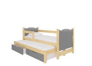Детская кровать Campos, 180 x 75/172 x 75 см, серая/коричневая цена и информация | Детские кровати | kaup24.ee