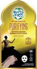 Листовая маска для лица с глиной, на бамбуковом листе Earth Kiss Million Year Clay Purifying Bamboo Sheet Mask, 1 шт. цена и информация | Маски для лица, патчи для глаз | kaup24.ee