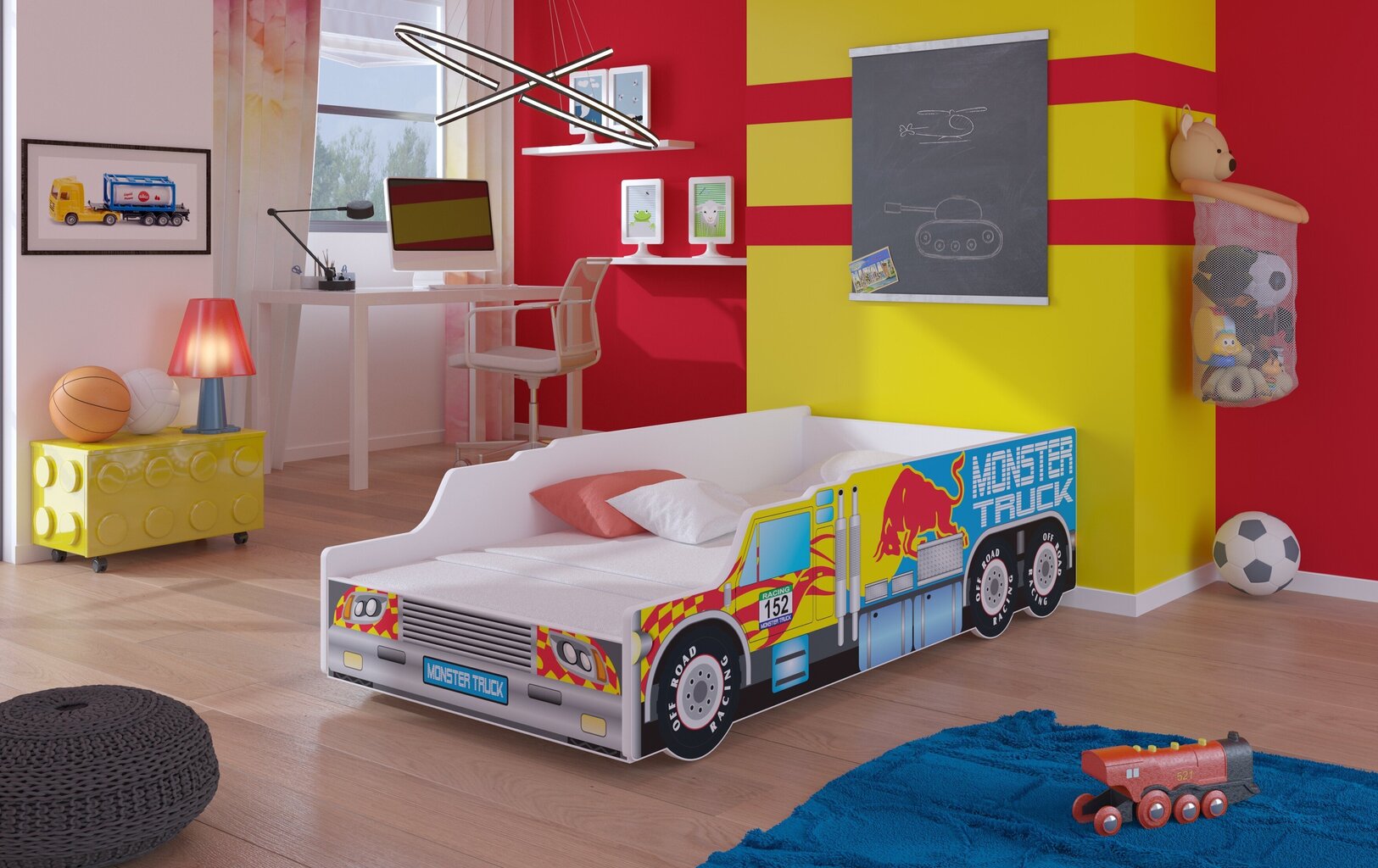 Lastevoodi ADRK Furniture Monster Truck, 140x70 cm цена и информация | Lastevoodid | kaup24.ee