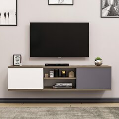 ТВ столик Kalune Design 382 (II), 160 см, серый/белый цена и информация | Тумбы под телевизор | kaup24.ee