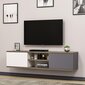 TV laud Kalune Design 382, 160 cm, hall/valge hind ja info | TV alused | kaup24.ee