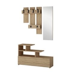 Комплект мебели для прихожей Kalune Design 776, 100 см, коричневый цена и информация | Комплекты в прихожую | kaup24.ee