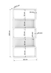 Полка ADRK Furniture Stephan, белая/серая цена и информация | Полки | kaup24.ee