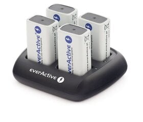 everActive automaatne 4 x 9V akulaadija цена и информация | Зарядные устройства для аккумуляторов | kaup24.ee