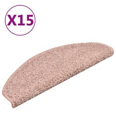 vidaXL trepivaibad 15 tk, roosa, 65 x 21 x 4 cm hind ja info | Vaibad | kaup24.ee