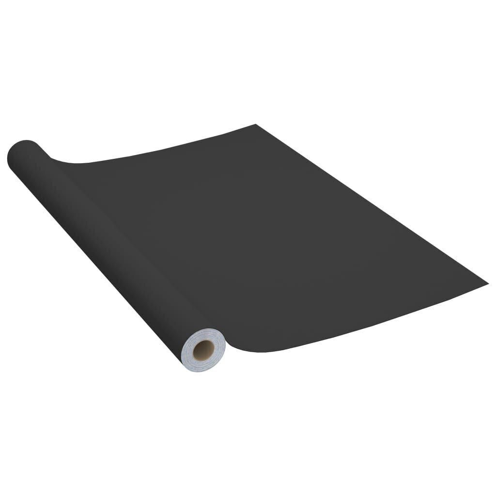 vidaXL iseliimuvad mööblikiled, 2 tk must, 500 x 90 cm, PVC hind ja info | Kleepkiled | kaup24.ee