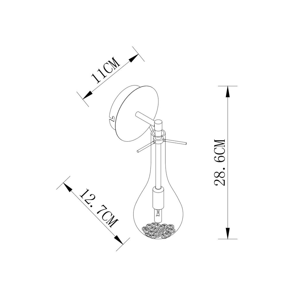 Seinavalgusti G.LUX GM-360 / 1A drop цена и информация | Seinavalgustid | kaup24.ee