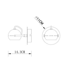 Seinavalgusti G.LUX G.LUX GM-684/1 hind ja info | Seinavalgustid | kaup24.ee