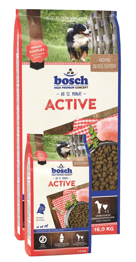 Kuivtoit koertele Bosch Active (High Premium) 15kg цена и информация | Kuivtoit koertele | kaup24.ee