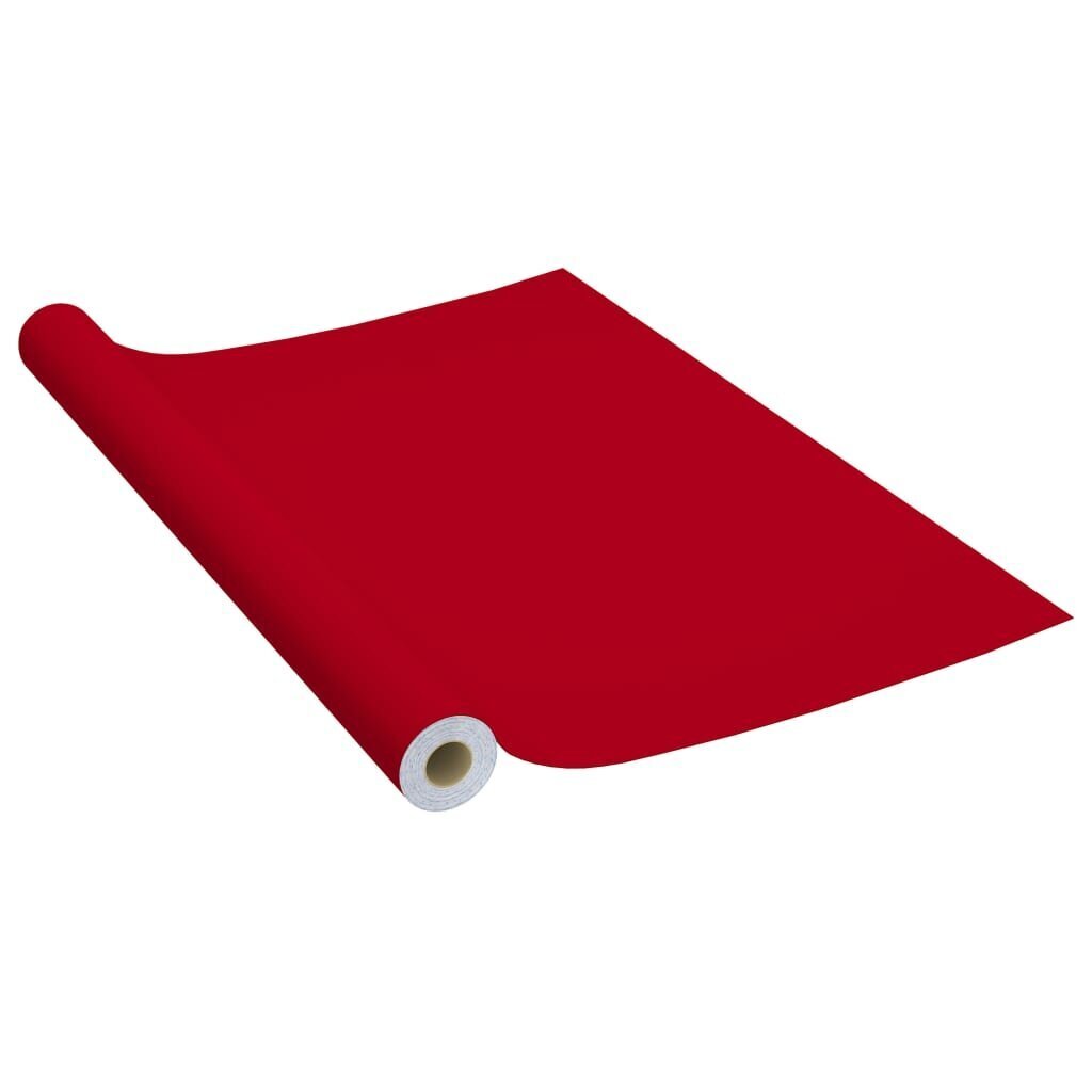 vidaXL iseliimuvad mööblikiled, 2 tk punane, 500 x 90 cm, PVC hind ja info | Kleepkiled | kaup24.ee