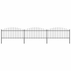 vidaXL aed teravatipuline, teras, (0,5–0,75) x 5,1 m, must hind ja info | Aiad ja tarvikud | kaup24.ee