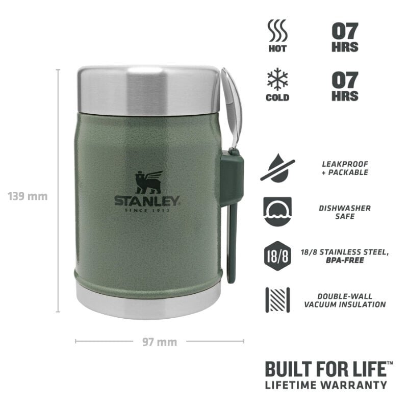 Stanley toidutermos The Classic Legendary Food Jar + Spork, 400 ml hind ja info | Termosed, termostassid | kaup24.ee