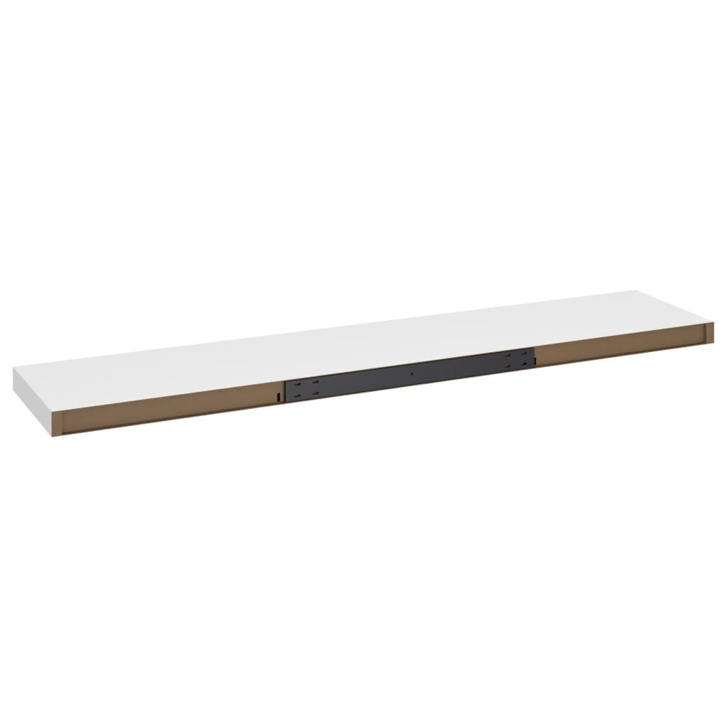 vidaXL seinariiul, valge, 120 x 23,5 x 3,8 cm MDF hind ja info | Riiulid | kaup24.ee