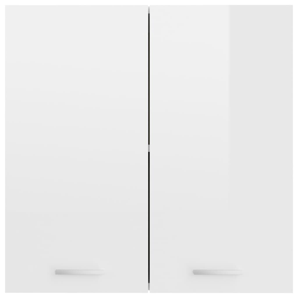 vidaXL seinakapp, kõrgläikega valge, 60 x 31 x 60 cm, puitlaastplaat hind ja info | Köögikapid | kaup24.ee