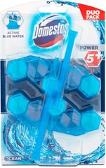 WC puhastusvahend-värskendaja Domestos Power 5+ Blue Ocean, 2x53 g hind ja info | Puhastusvahendid | kaup24.ee