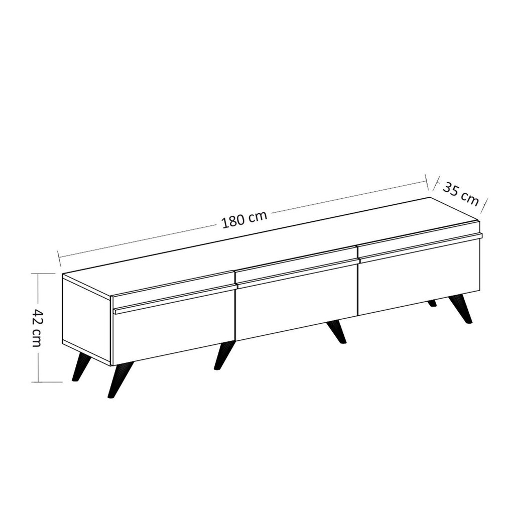 TV-laud Kalune Design 382, 180 cm, hall цена и информация | TV alused | kaup24.ee