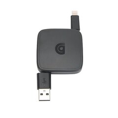 Griffin Заряда & Данных Lightning убирающийся 0.7m USB Премиум Сертифицированный Кабель Черный (EU Blister) цена и информация | Кабели для телефонов | kaup24.ee