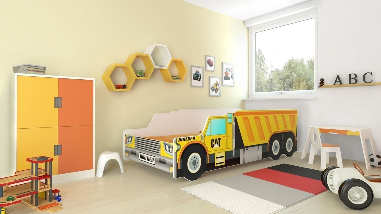 Lastevoodi ADRK Furniture Construction Car, 160x80cm hind ja info | Lastevoodid | kaup24.ee