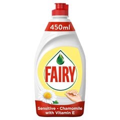 Nõudepesuvahend Fairy Sensitive Chamomile & Vit E​, 0,45 L цена и информация | Средства для мытья посуды | kaup24.ee