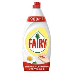 Средство для мытья посуды Fairy Sensitive Chamomile & Vit E, 0,9 л цена и информация | Средства для мытья посуды | kaup24.ee