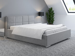 Кровать Praga 140x200 см, серая цена и информация | Кровати | kaup24.ee