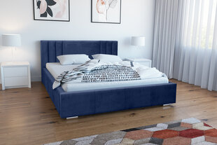 Кровать Zebra 140x200 см, синяя цена и информация | Кровати | kaup24.ee