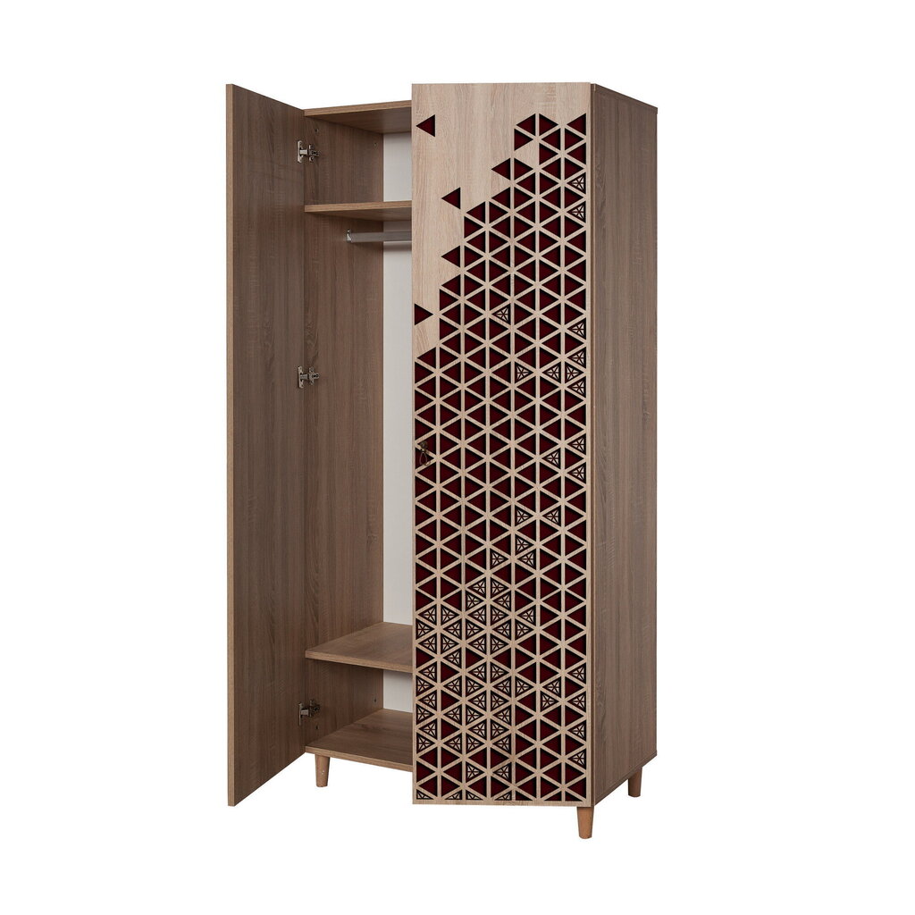 Riidekapp Kalune Design Wardrobe 869 (IV), 90 cm, pruun/tamme värv цена и информация | Kapid | kaup24.ee