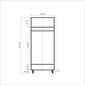 Riidekapp Kalune Design Wardrobe 863 (I), 90 cm, tamme värv/mitmevärviline hind ja info | Kapid | kaup24.ee